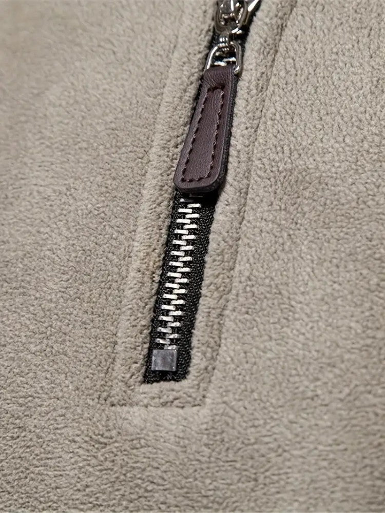 Pull de ski homme avec fermeture éclair courte