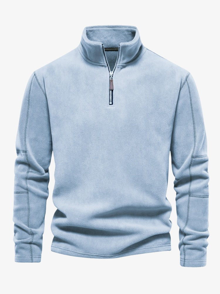 Pull de ski homme en polyester, coupe ajustée