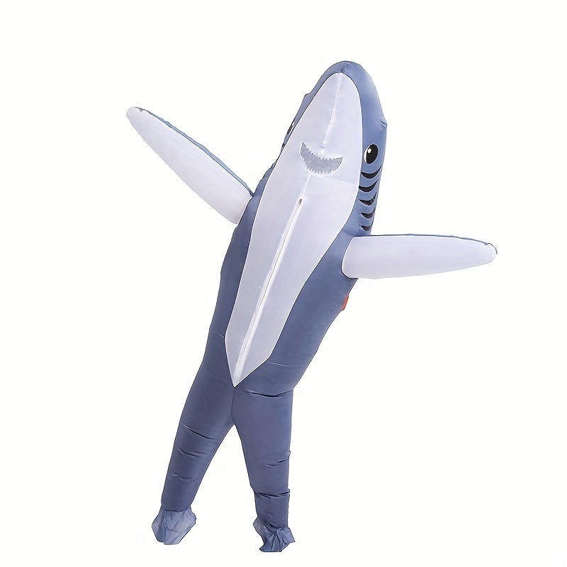Gros plan sur le ventilateur du costume de requin gonflable