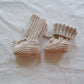 Chaussons tricotés pour bébé avec semelle antidérapante