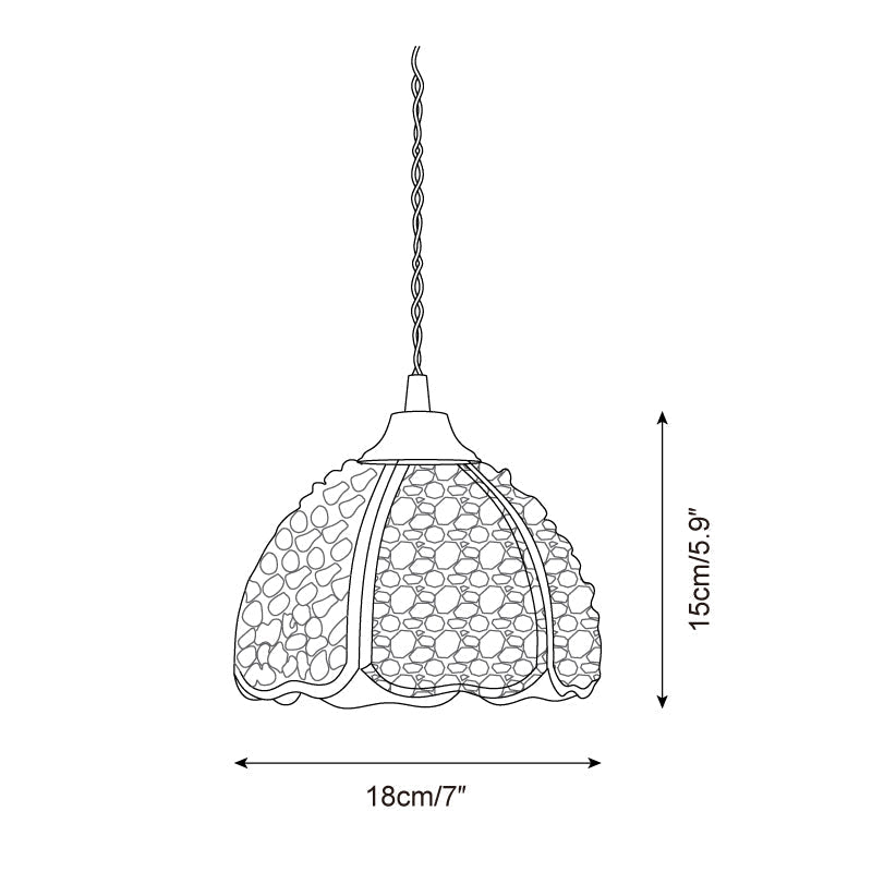 Lampe en verre mosaïque, teintes roses et citrines