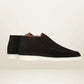 Mocassins en suède végan, vue de dessus, design raffiné