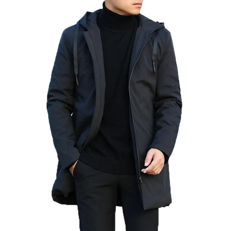 Détail des poches spacieuses du manteau imperméable