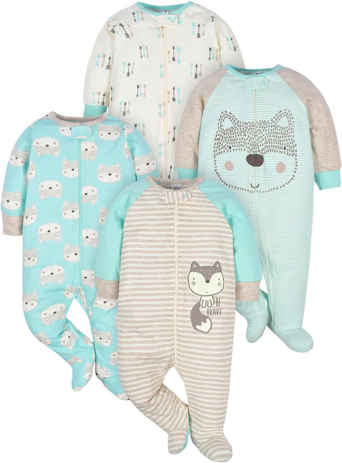Pyjama bébé en coton, vue d'ensemble colorée