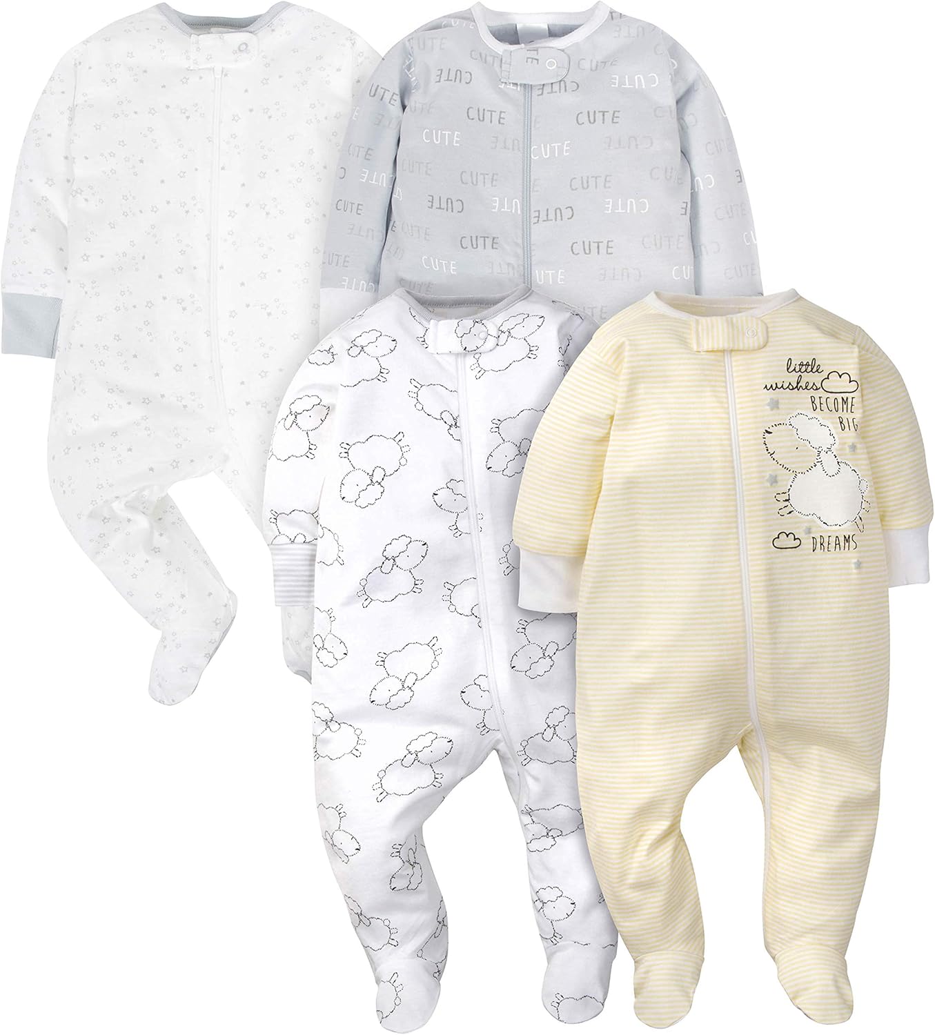 Vue de face du pyjama avec fermeture éclair