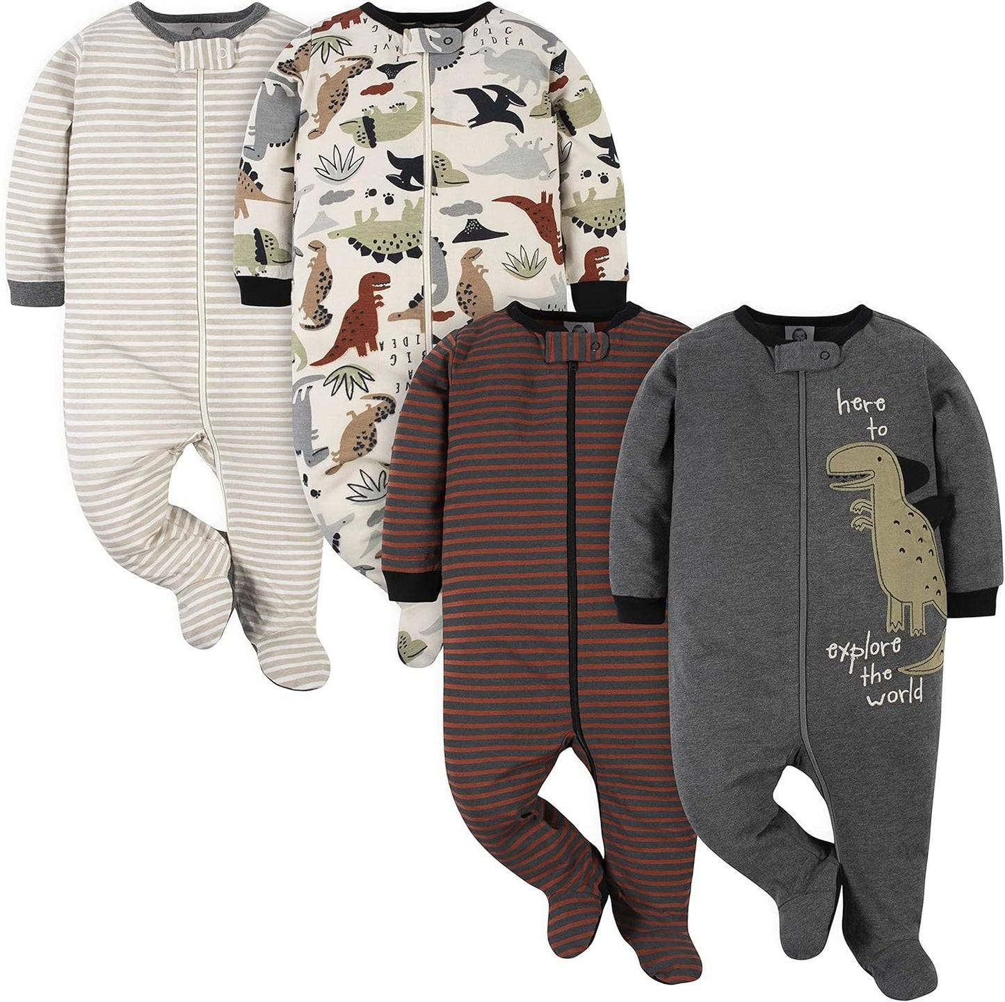 Pyjama bébé avec rabat de sécurité sur la fermeture