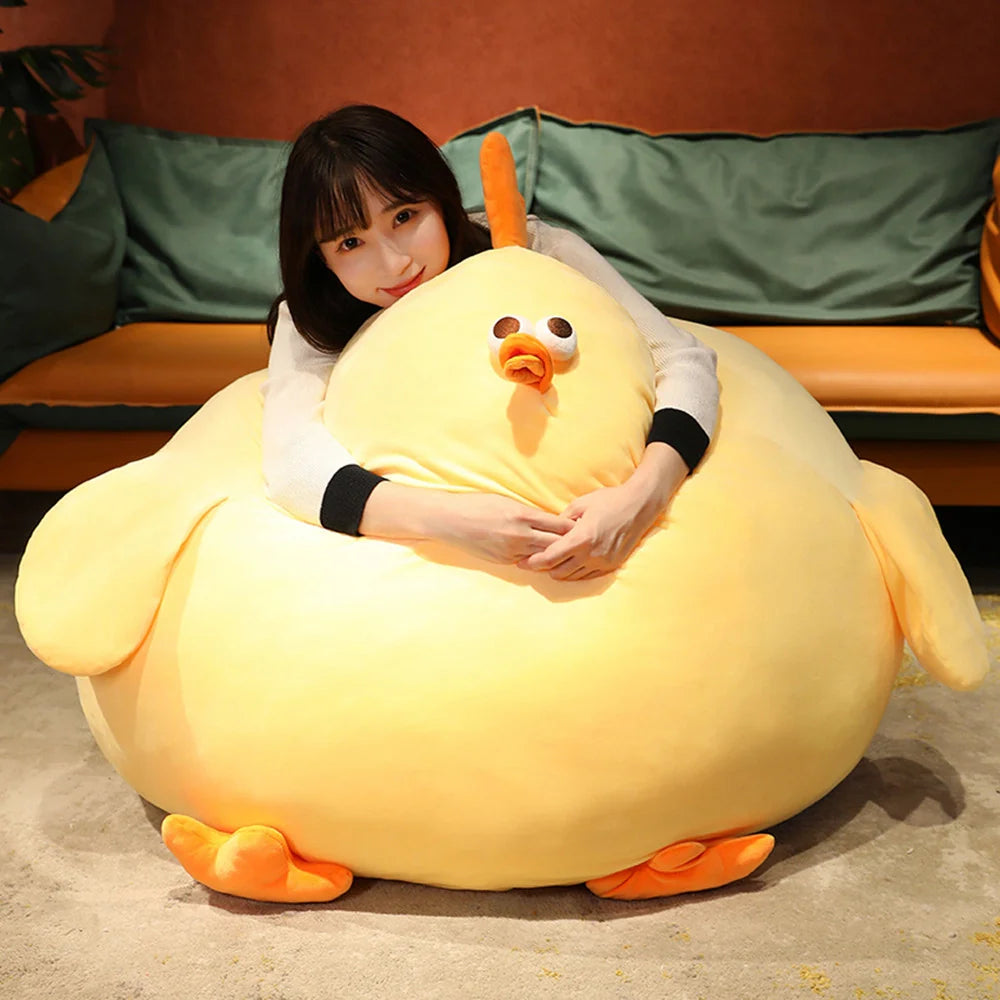 Détail du visage mignon du poulet en peluche