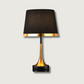 Lampe rétro en fer noir avec abat-jour en tissu