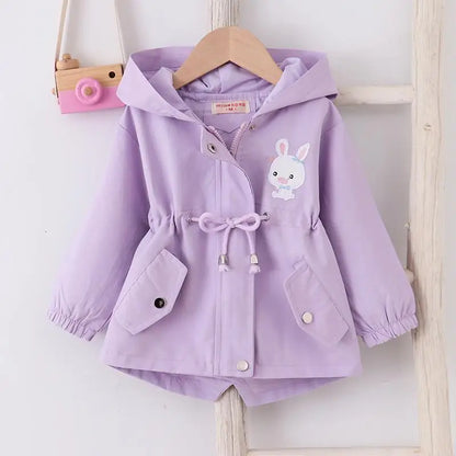 Veste imperméable enfant avec oreilles de lapin