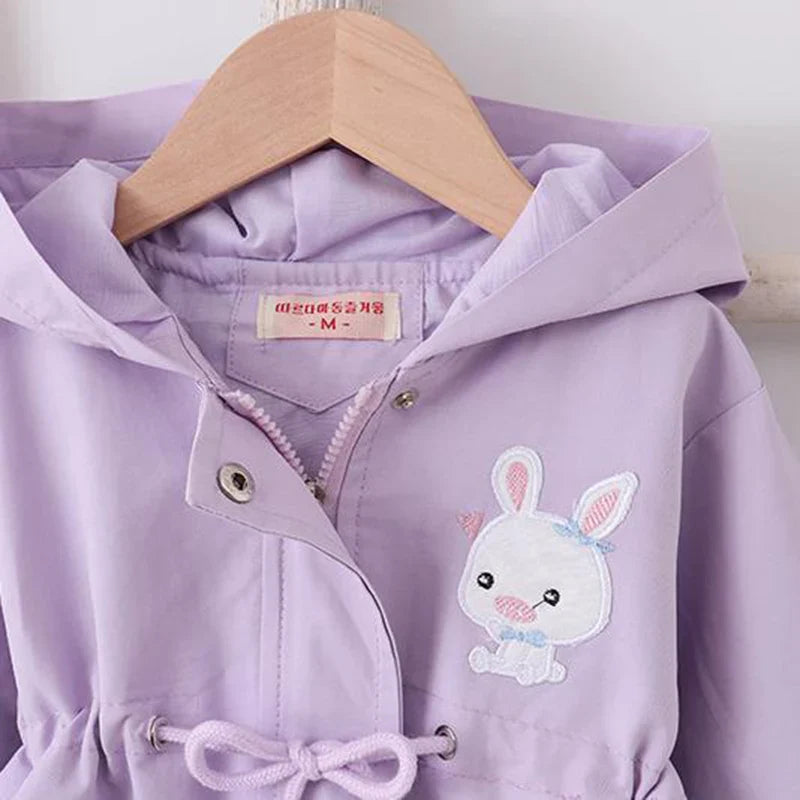 Veste de pluie enfant avec capuche et motif lapin