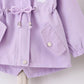 Vue arrière de la veste à capuche motif lapin