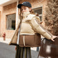 Veste puffer fille avec manches longues et capuche