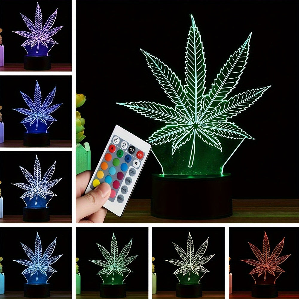Lampe 3D en acrylique avec télécommande visible