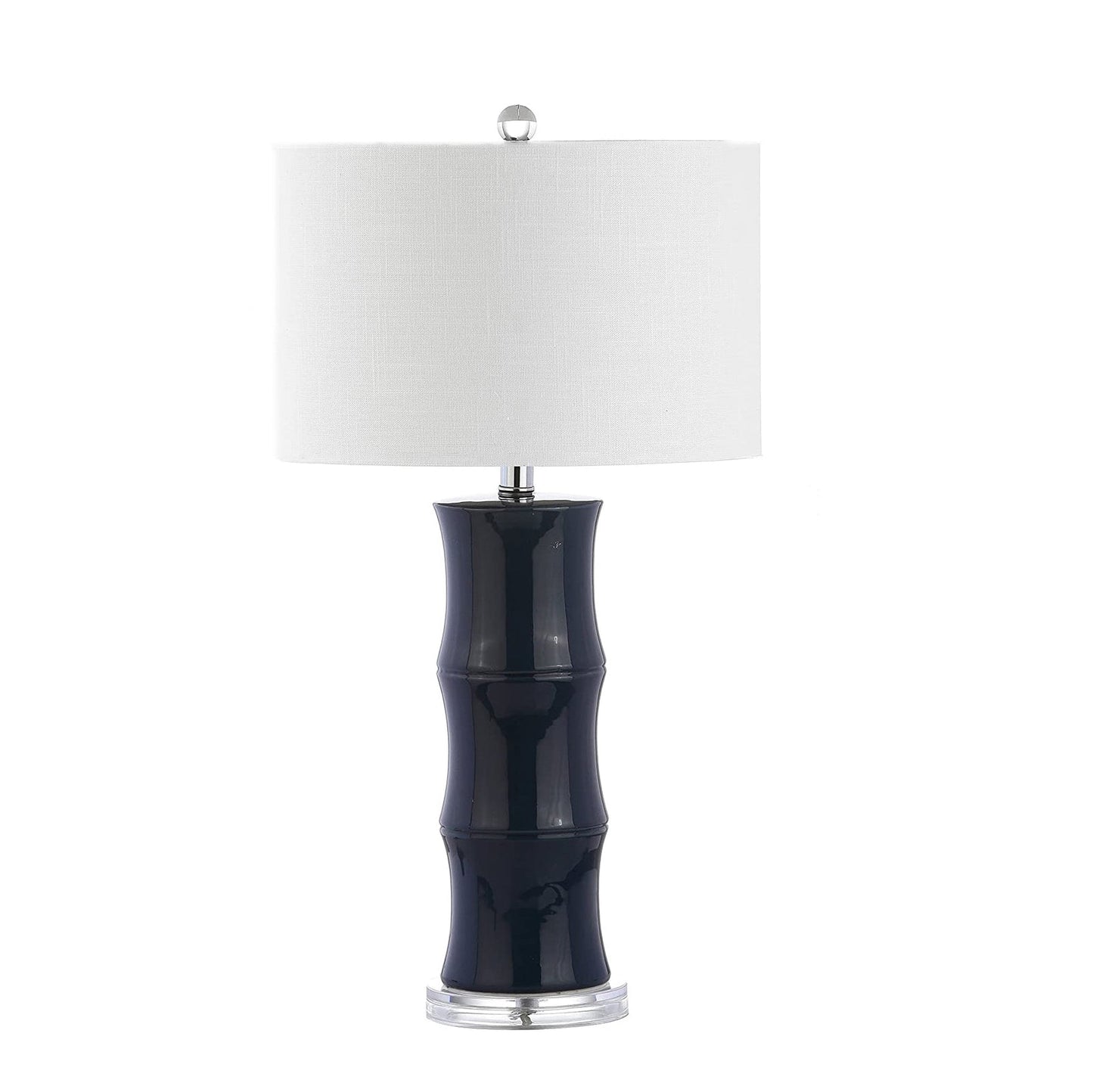 Vue latérale de la lampe avec base en céramique