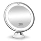 Miroir de maquillage avec LED allumées et grossissement 10x
