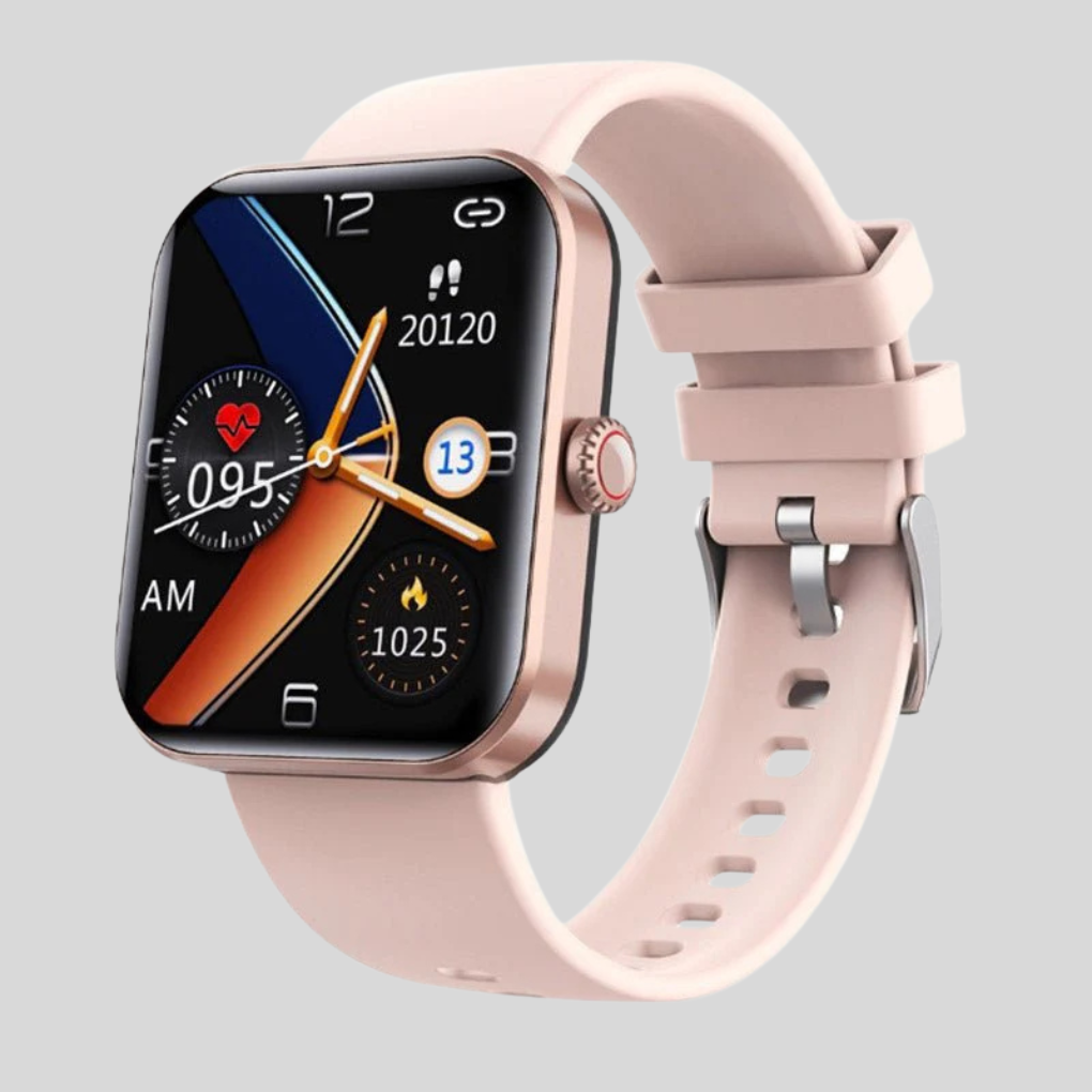 Montre connectée avec bracelet ajustable et design fin