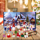 Gros plan sur une figurine de gnome en peluche festive