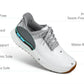 Vue latérale des chaussures de golf avec semelle sans picots