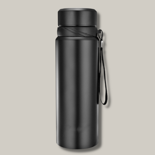 Gourde isotherme en inox avec bouchon à vis étanche