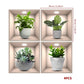 Autocollant de plante en PVC, texture réaliste et élégante