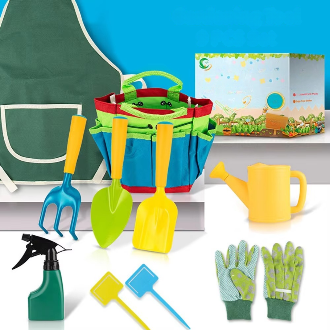 Ensemble complet d'outils de jardin pour enfants en plastique sûr
