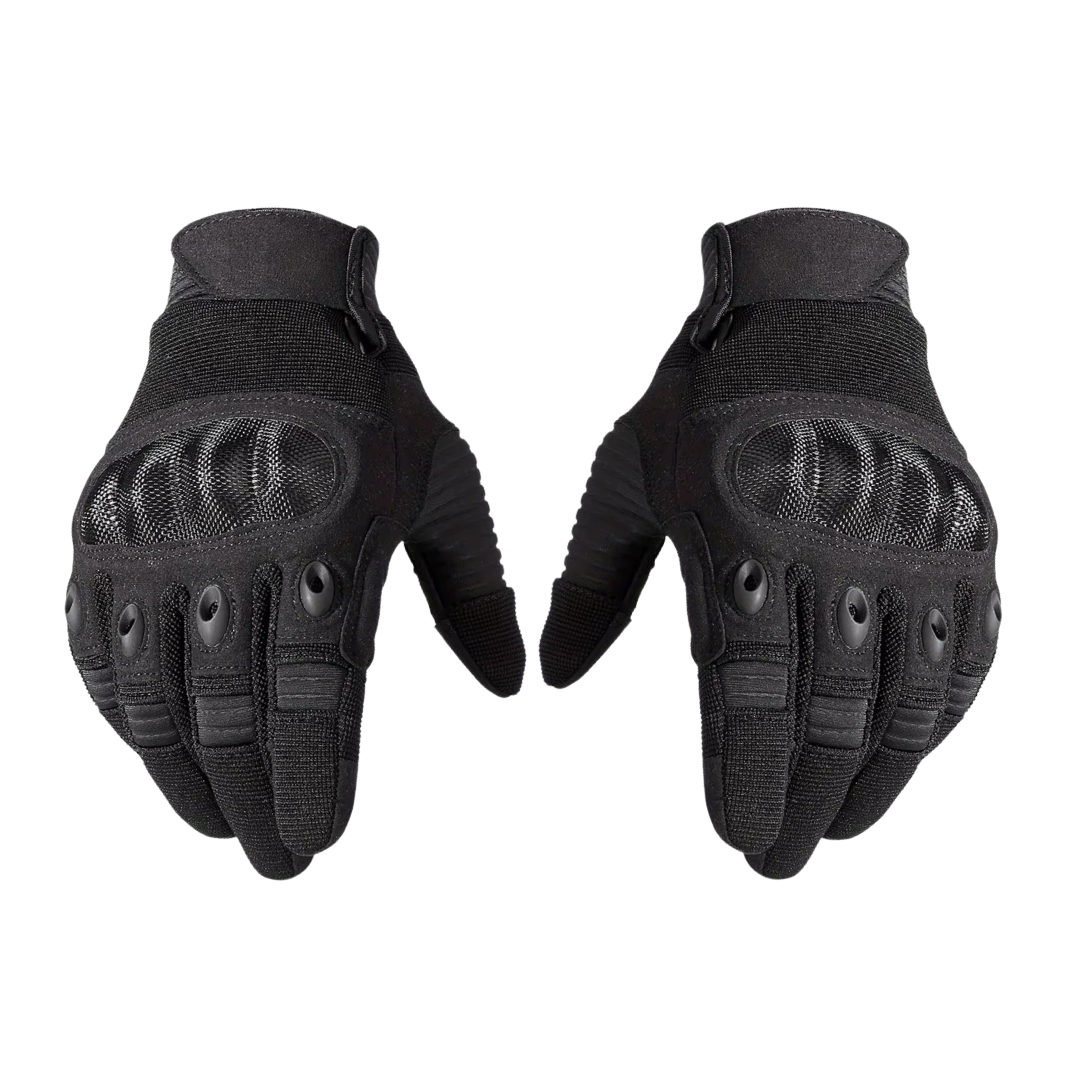 Vue de dessus des gants tactiques en microfibre durable