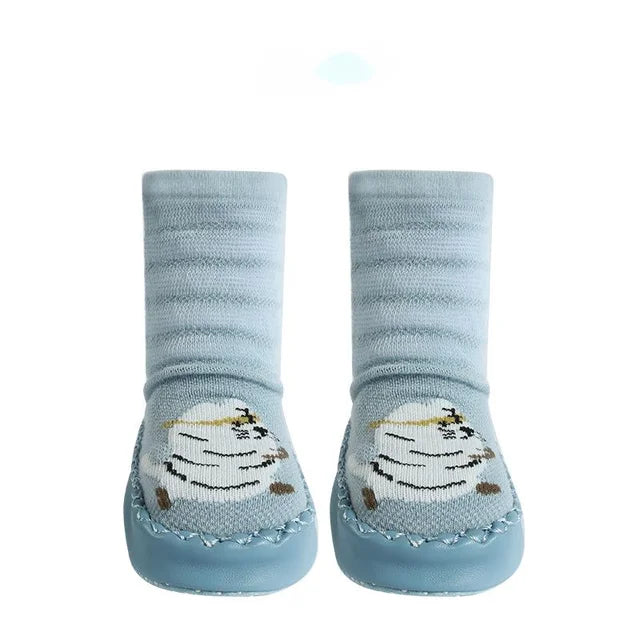 Chaussettes bébé avec motif panda, semelle adhérente