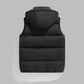 Détail du tissu matelassé du gilet, gros plan