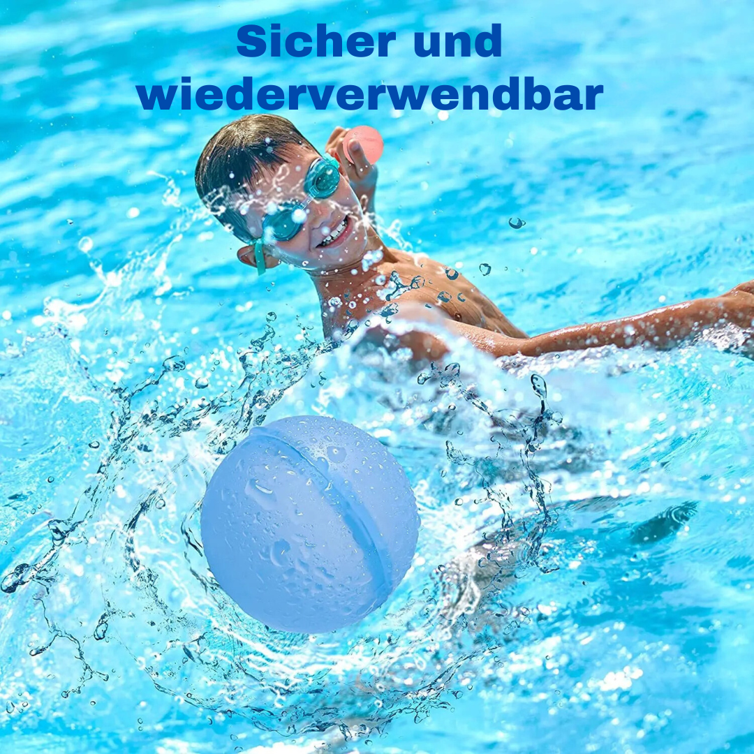 Gros plan sur un ballon d'eau réutilisable en silicone