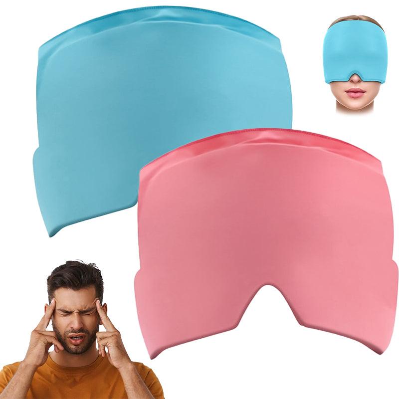 Casque de thérapie froide posé sur une surface blanche