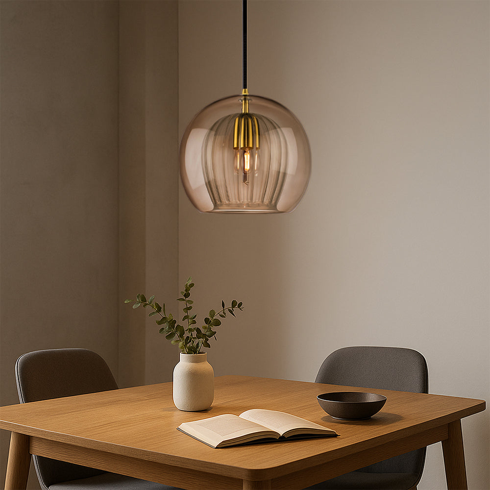 Lampe suspendue éclairée, lumière douce diffusée