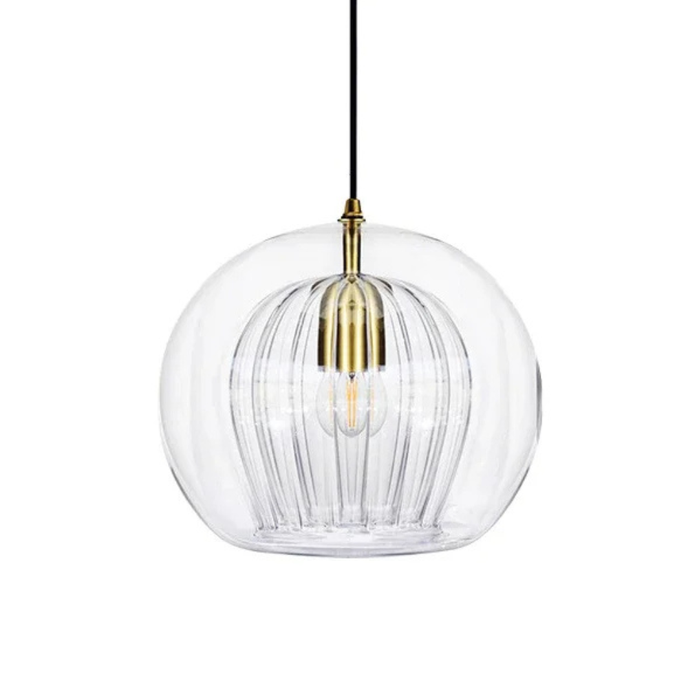 Lampe suspendue avec ampoule LED non allumée