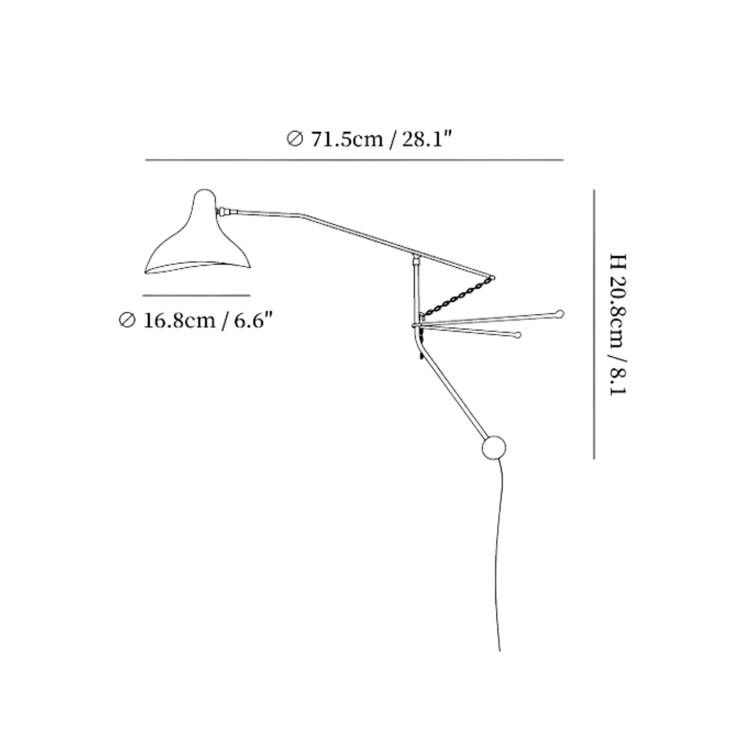 Éclairage mural élégant avec finition métallique