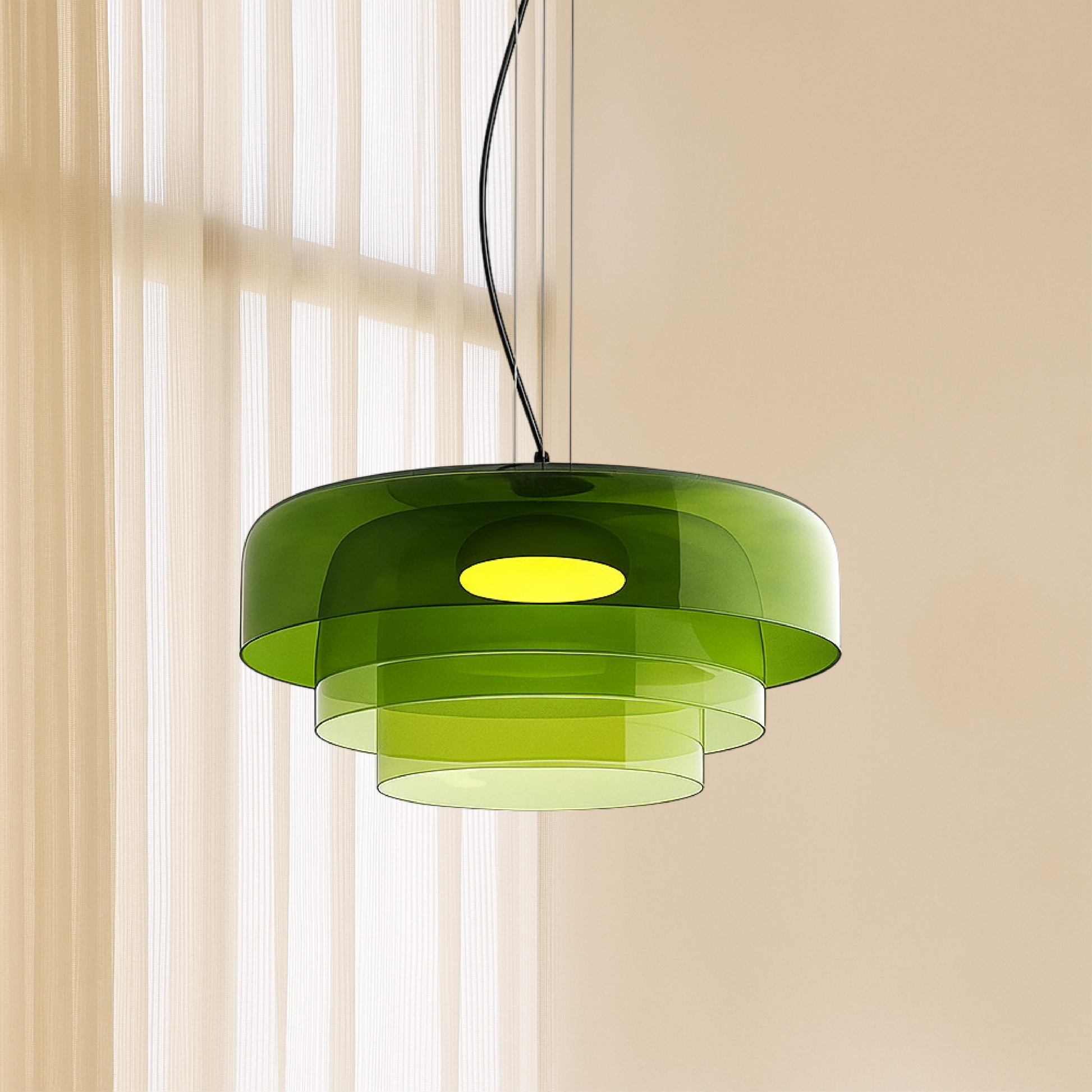 Lampe suspendue réglable en hauteur, design épuré