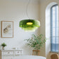 Lampe suspendue en verre avec abat-jour épuré