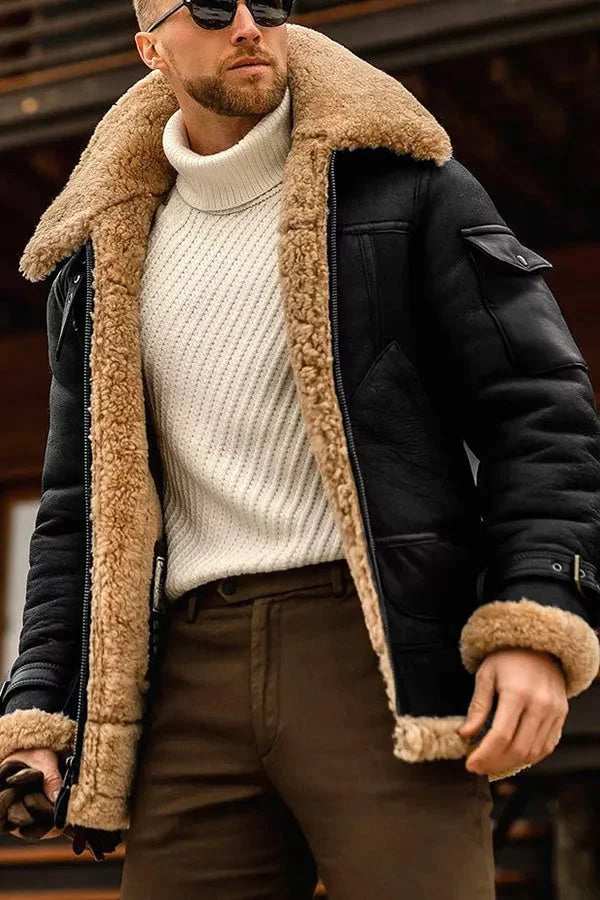 Vue de face d'une veste élégante en matériau PU