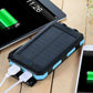Vue de côté du chargeur solaire robuste avec surface antichoc