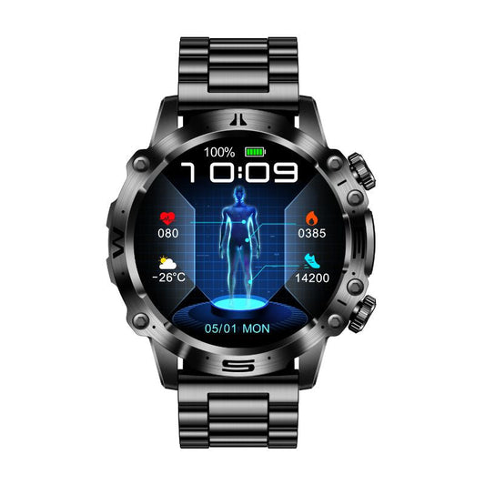 Montre intelligente en gros plan avec écran allumé