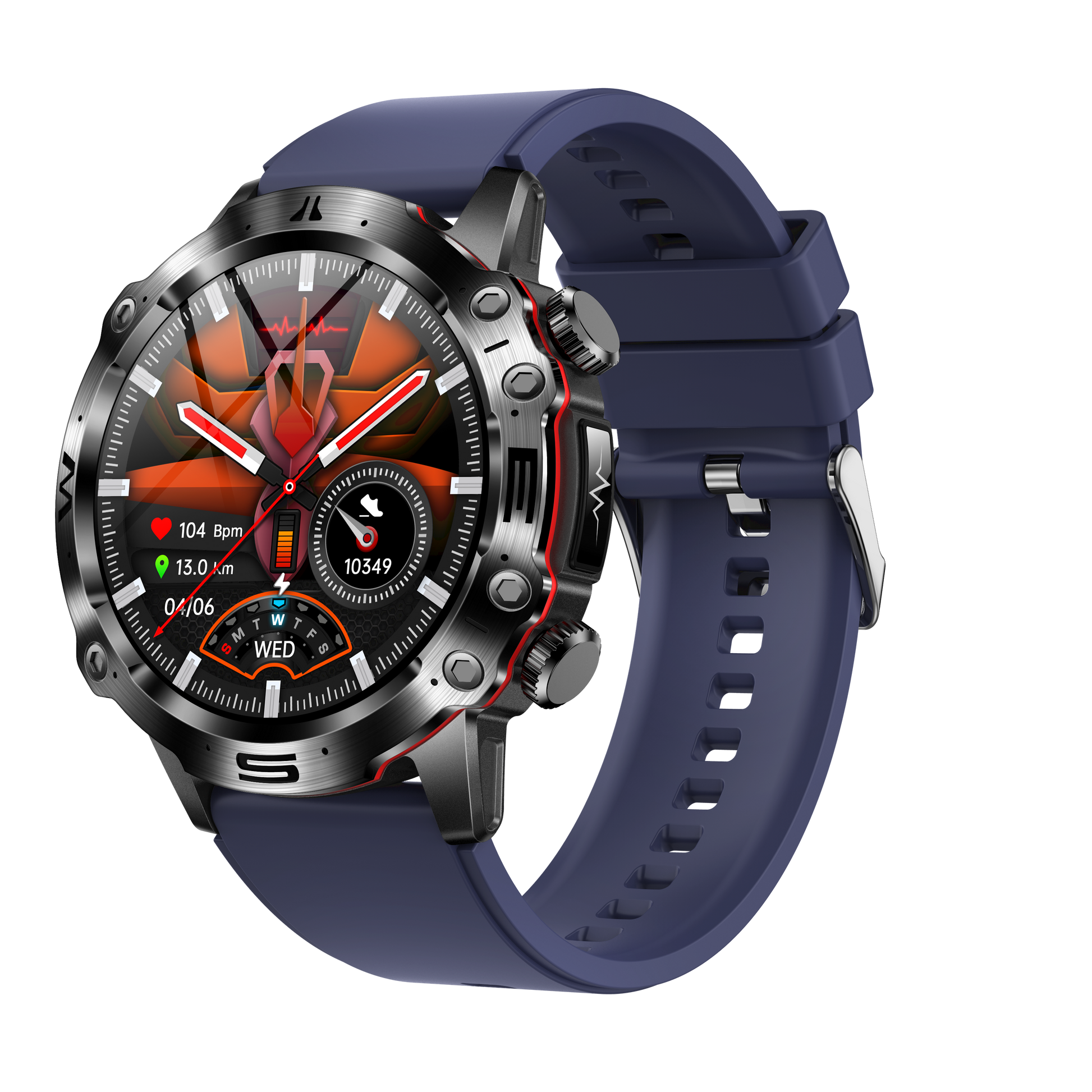 Interface de suivi ECG sur l'écran de la montre sportive