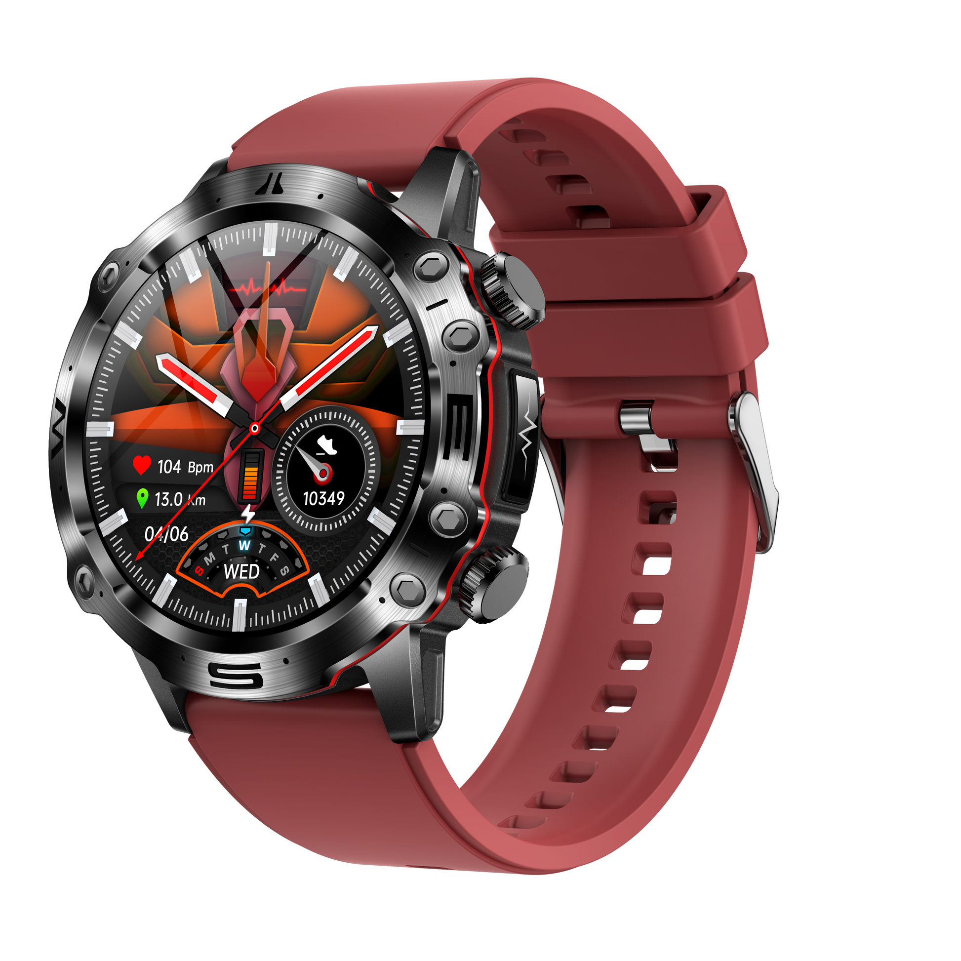 Graphiques de santé affichés sur l'écran Amoled de la montre