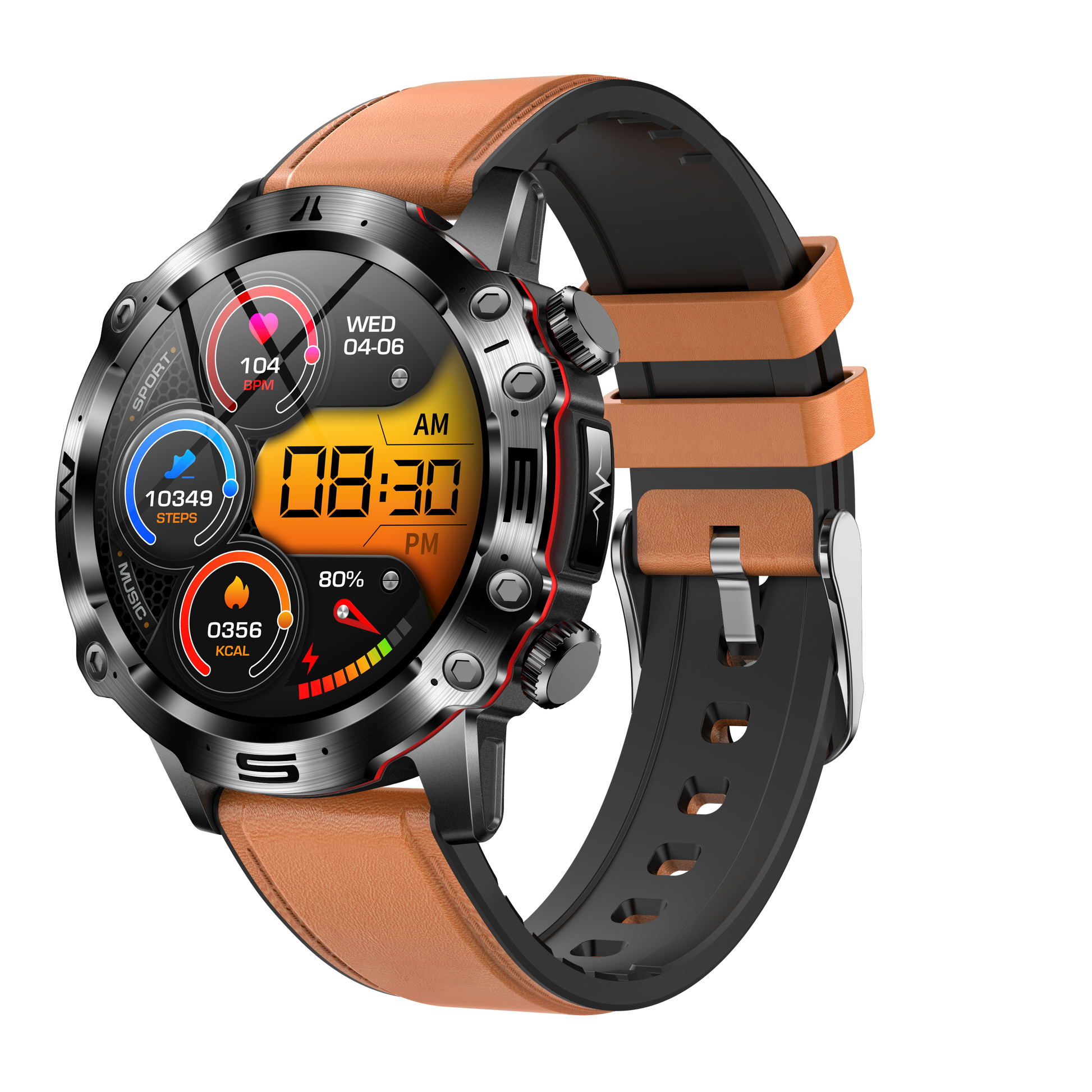 Montre connectée avec notifications d'appels Bluetooth visibles