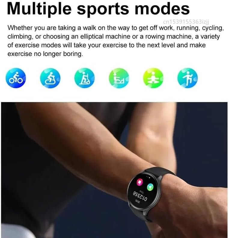 Montre connectée affichant les notifications d'appels et messages