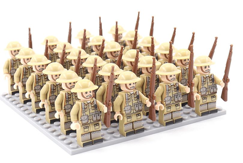 Vue d'ensemble des figurines historiques et accessoires