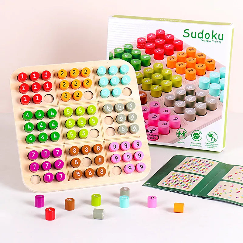 Jeu de Sudoku 3D en bois, idéal pour le développement éducatif