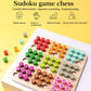 Vue latérale du jeu de Sudoku 3D montrant la texture du bois