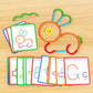 Ensemble de pièces de puzzle en bois coloré sur une table