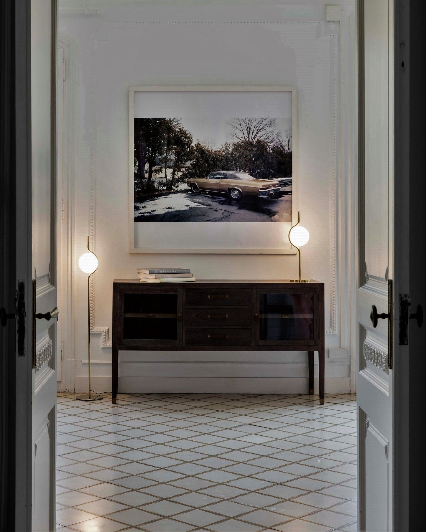 Vue rapprochée du design délicat de la lampe