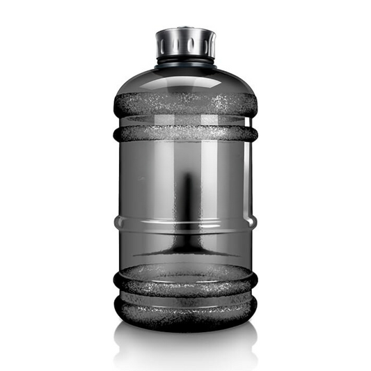 Vue latérale de la bouteille d'eau 2,2L sans BPA, facile à transporter