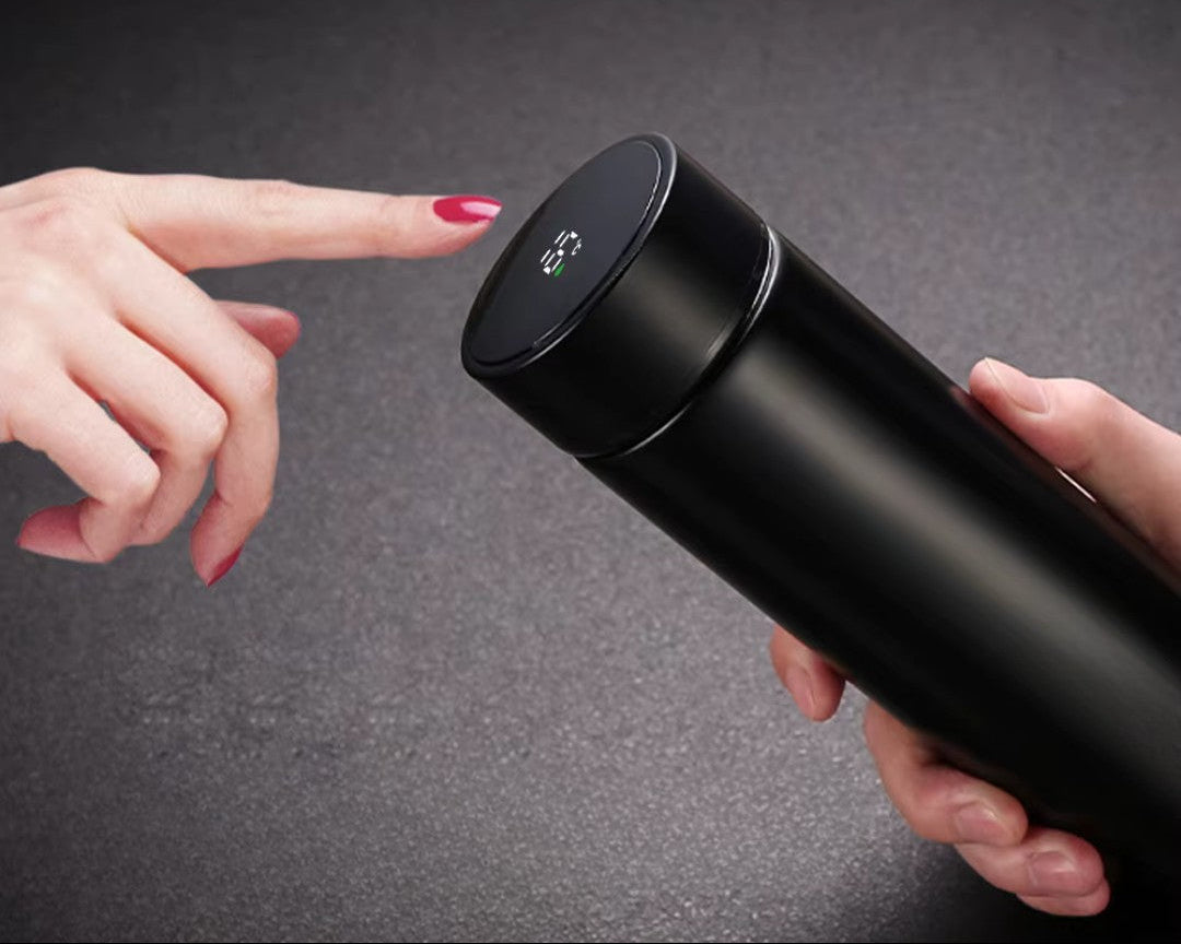 Bouteille thermos en acier inoxydable avec affichage LED