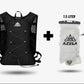 Gros plan sur le tube de boisson du gilet d'hydratation